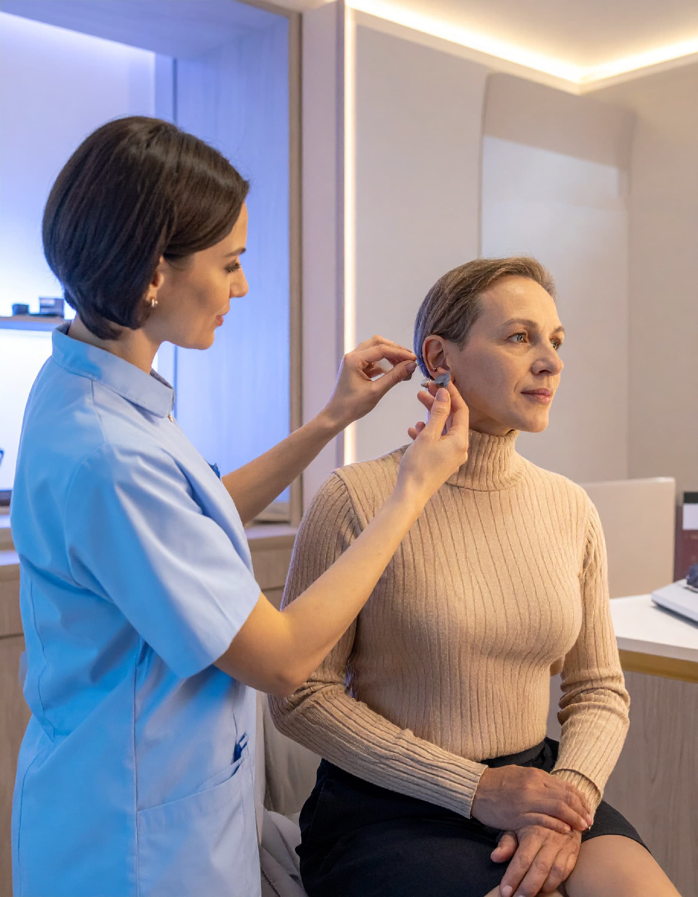 Real-ear hearing aid fitting & programming
